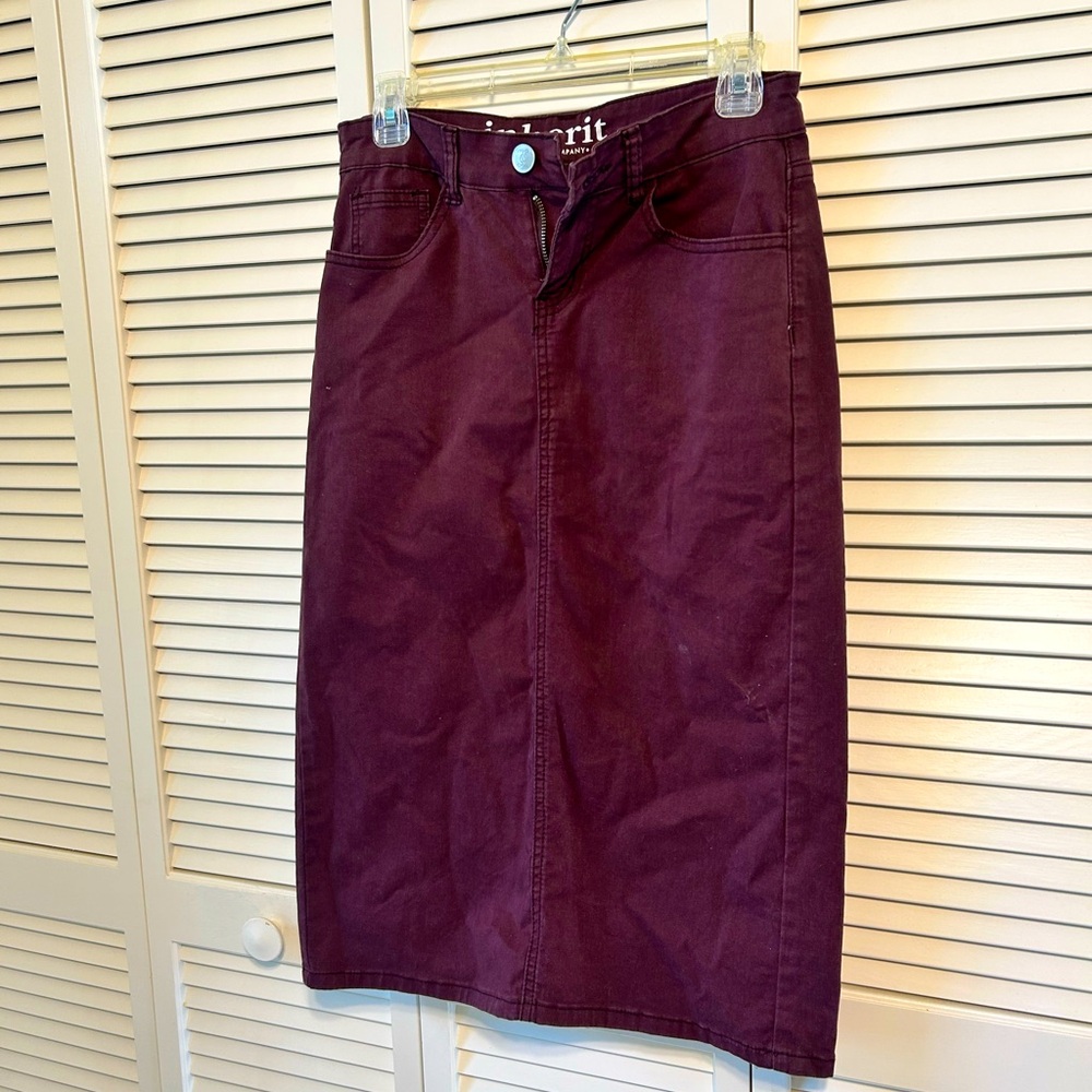 Inherit stretchy jean skirt